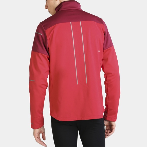 NWT Asics Liteshow soft shell winter jacket zip up coat warm red small - Picture 3 of 6